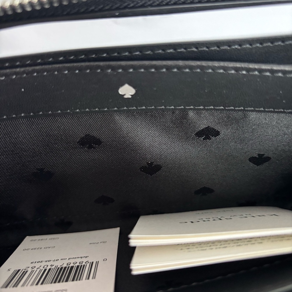 KATE SPADE Large Continental Striped Faux Leather Wallet - Picture 11 of 13
